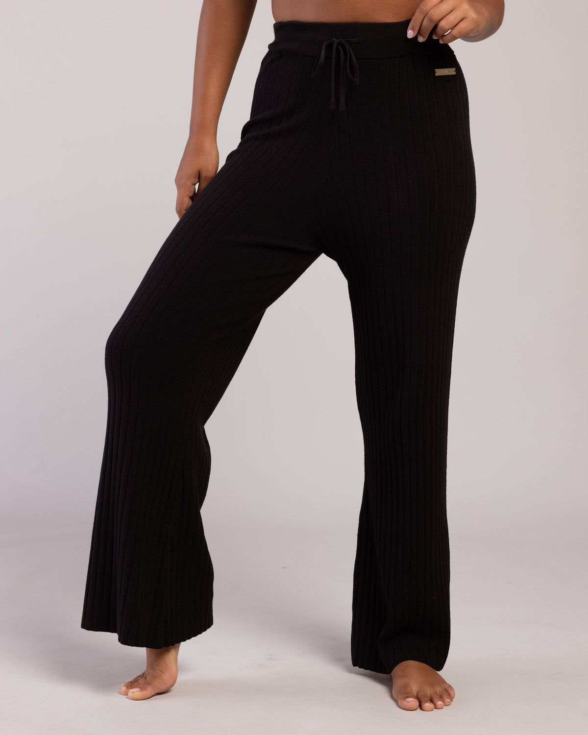 Rib Lounge Wide Leg Pant