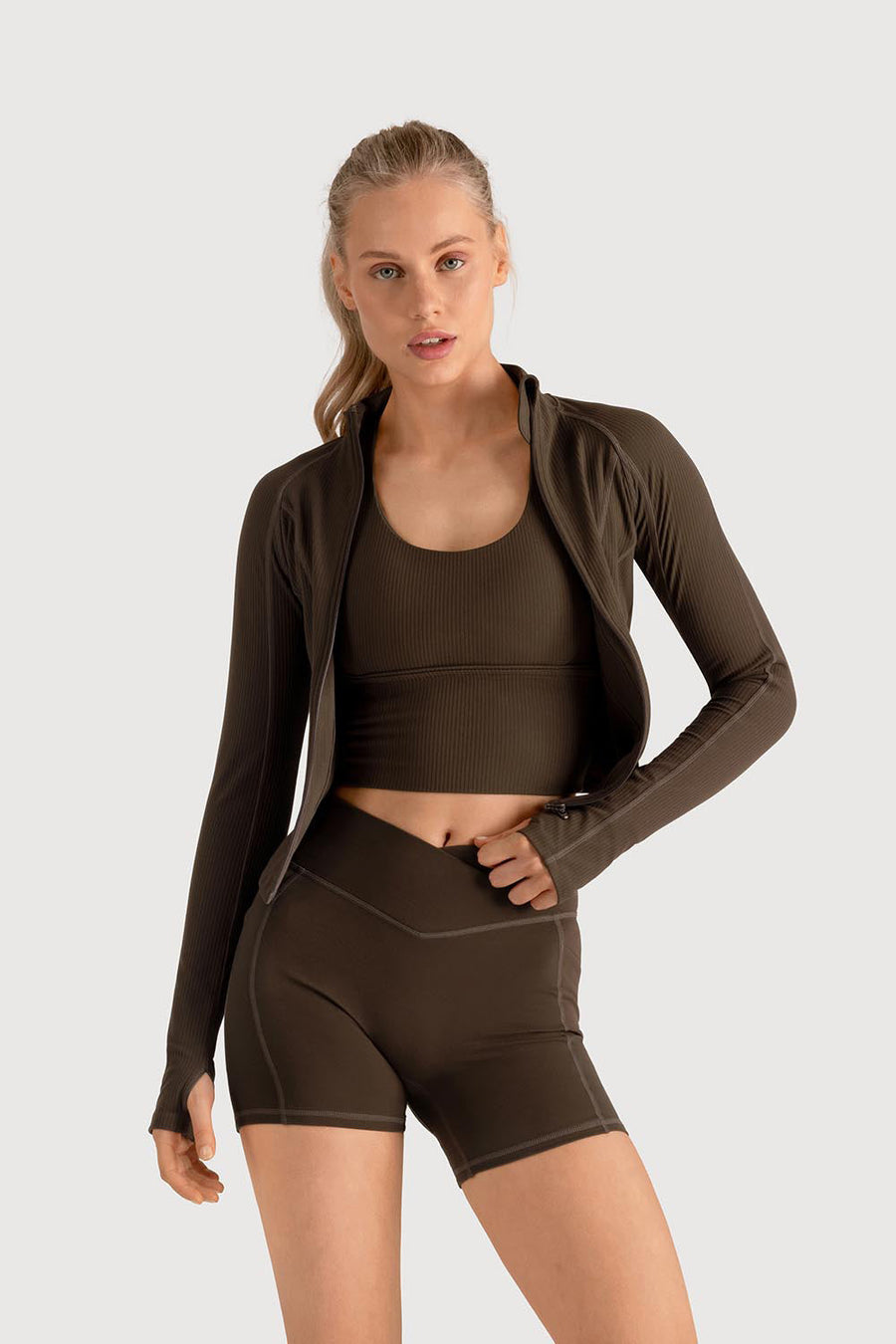 Ladies Apex Rib Contour Zip Jacket