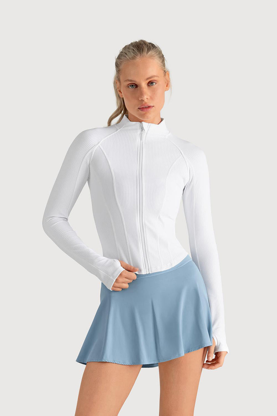 Ladies Apex Rib Contour Zip Jacket