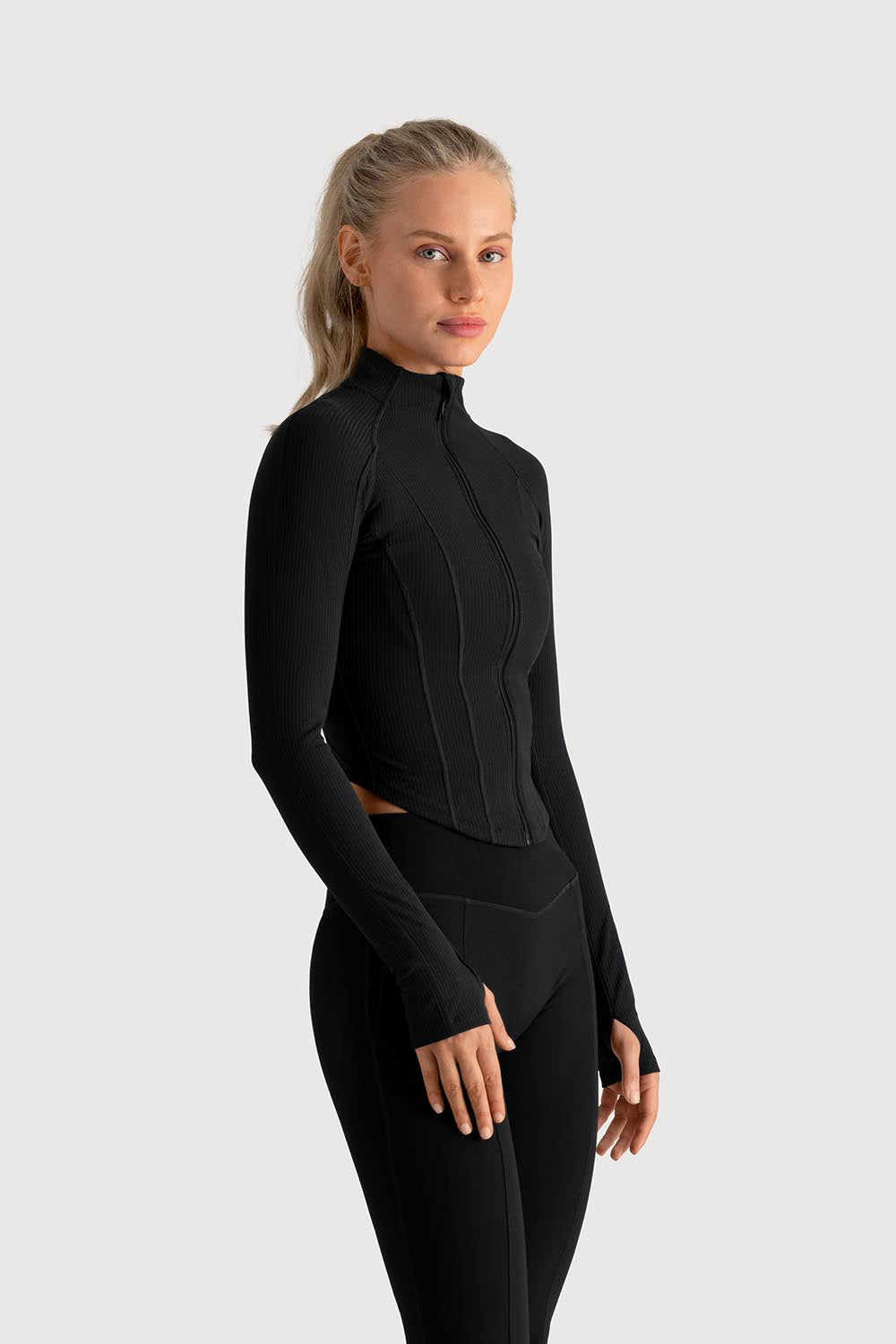Ladies Apex Rib Contour Zip Jacket