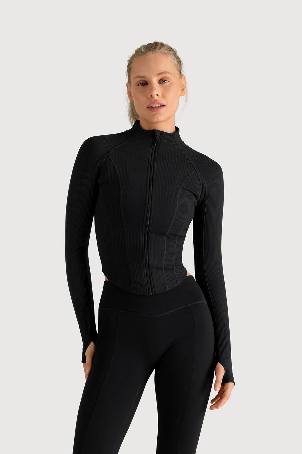 Ladies Apex Rib Contour Zip Jacket