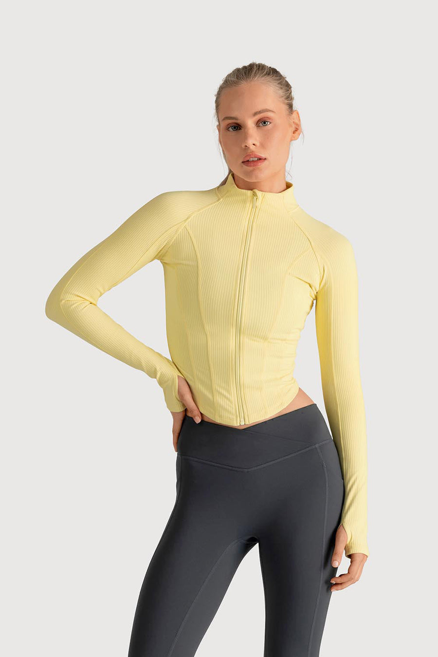 Ladies Apex Rib Contour Zip Jacket