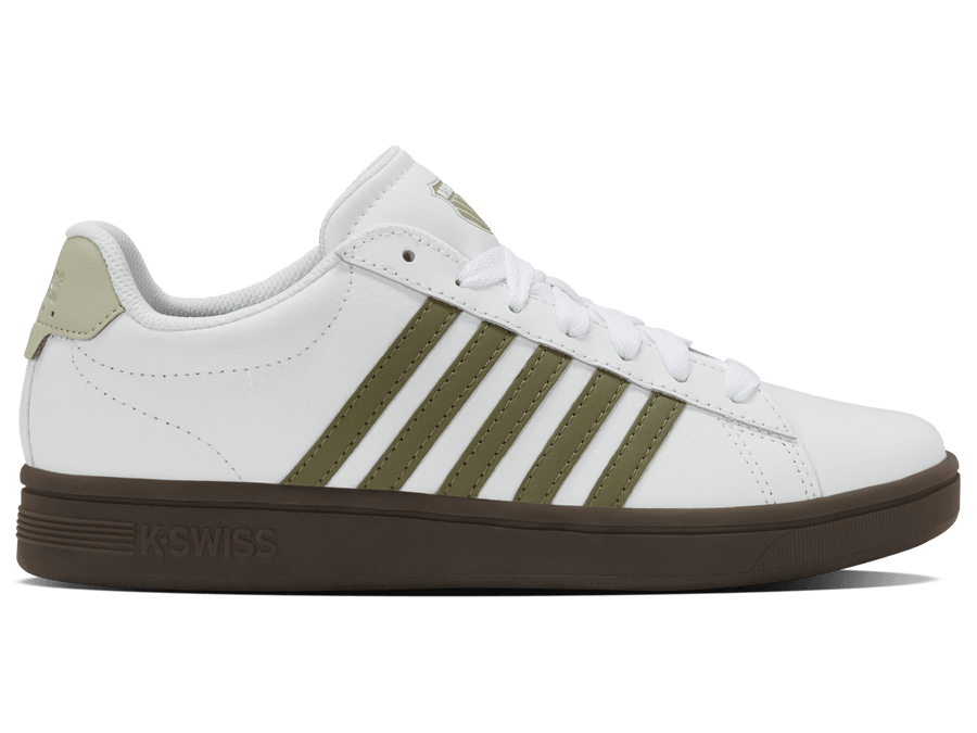 04413 - 125 - M | COURT TIEBREAK II | WHITE/BURNT OLIVE/COLA GUM/ALFALFA - K - Swiss US - FOOTWEAR
