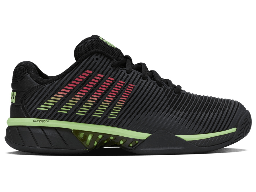 06613 - 011 - M | HYPERCOURT EXPRESS 2 | BLACK/SOFT NEON GREEN/NEON LAVA - K - Swiss US - FOOTWEAR