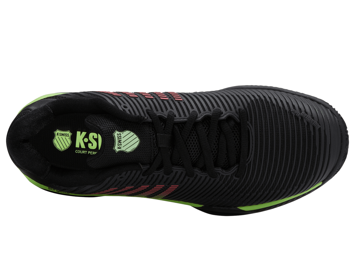 06614 - 034 - M | HYPERCOURT EXPRESS 2 CLAY | BLACK/SOFT NEON GREEN/NEON LAVA - K - Swiss US - FOOTWEAR