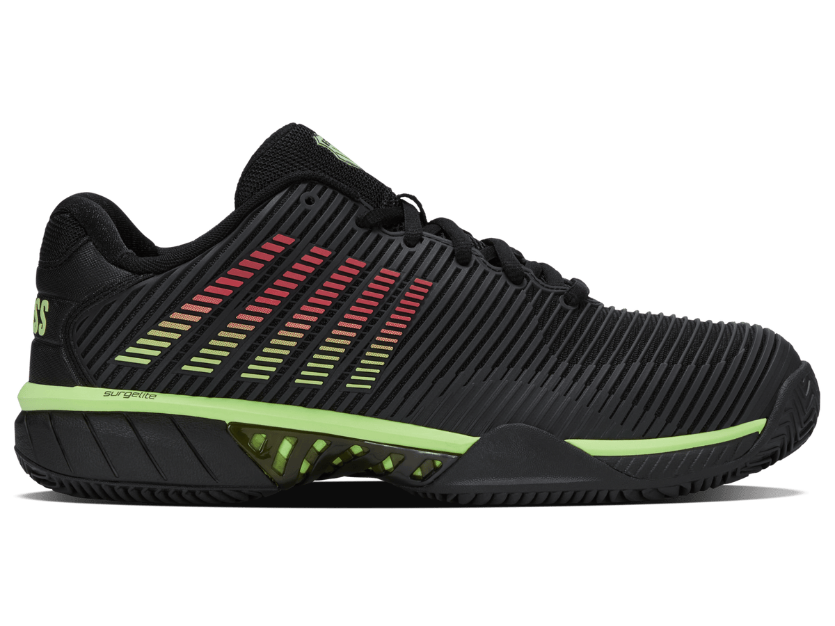 06614 - 034 - M | HYPERCOURT EXPRESS 2 CLAY | BLACK/SOFT NEON GREEN/NEON LAVA - K - Swiss US - FOOTWEAR