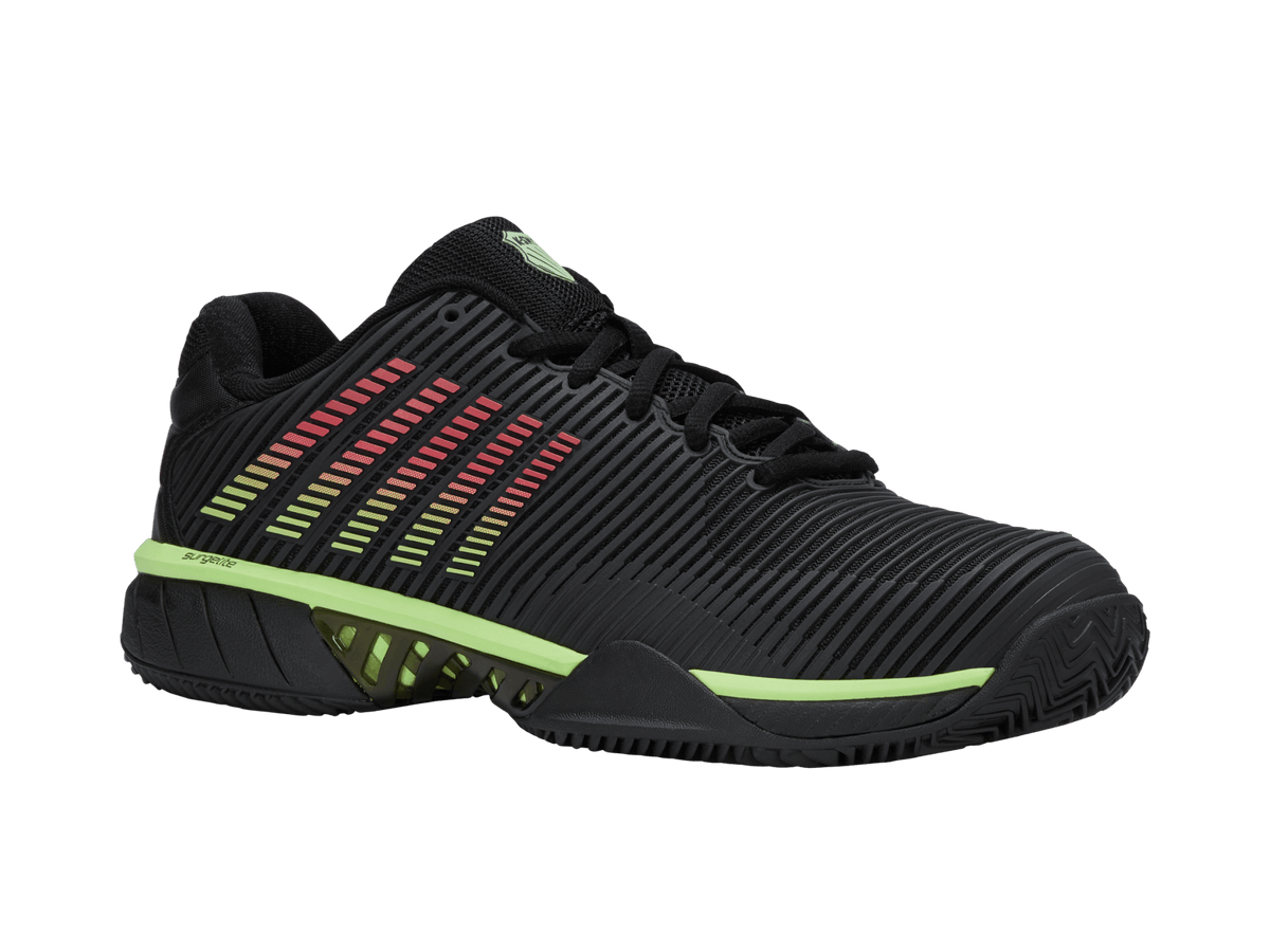 06614 - 034 - M | HYPERCOURT EXPRESS 2 CLAY | BLACK/SOFT NEON GREEN/NEON LAVA - K - Swiss US - FOOTWEAR