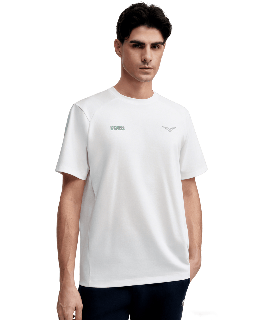 1713352 - 101 | K - SWISS X ANDREY RUBLEV UNISEX LOOSE FIT T - SHIRT | WHITE - K - Swiss US - APPAREL