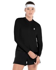 197695 - 008 | EXCEL ZIP L/S | BLACK - K - Swiss US - APPAREL