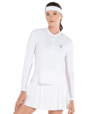 197695 - 100 | EXCEL ZIP L/S | WHITE - K - Swiss US - APPAREL