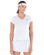 197696 - 100 | EXCEL V - NECK S/S | WHITE - K - Swiss US - APPAREL