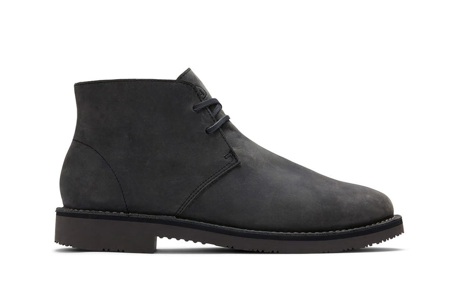 Men's Braddock Desert Boot in Shadow Grey leather, side view