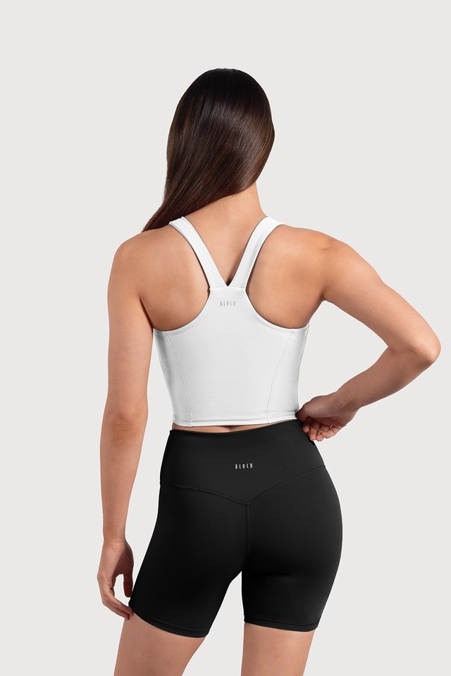 Ladies Active Racerback Corset Crop Top