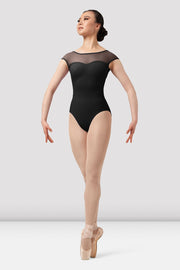 Ladies Mirella Chevron Boat Neck Leotard