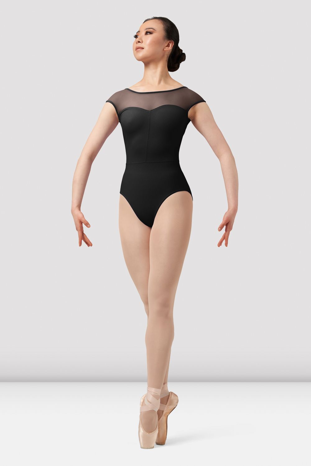 Ladies Mirella Chevron Boat Neck Leotard