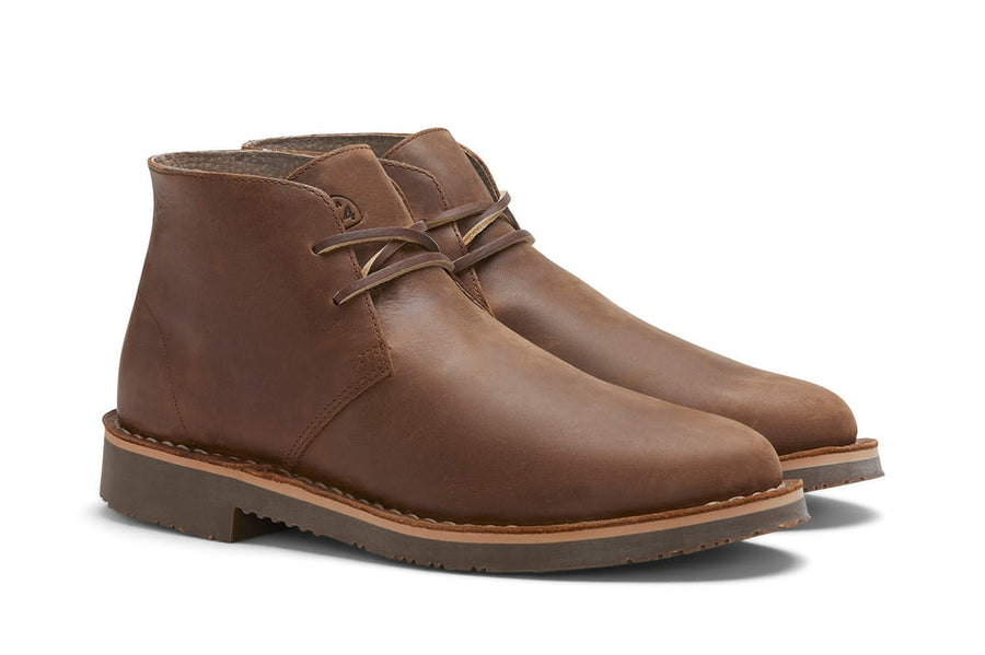 Men's Braddock Desert Boot in Elmwood leather, three-quarter view