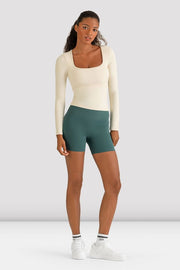 Ladies Apex Rib Long Sleeve Top