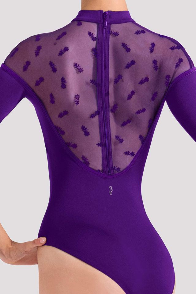 Ladies Sofia Floral 3/4 Sleeve Leotard
