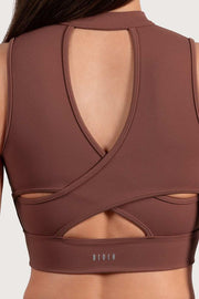 Ladies Active Zip Front Crop Top