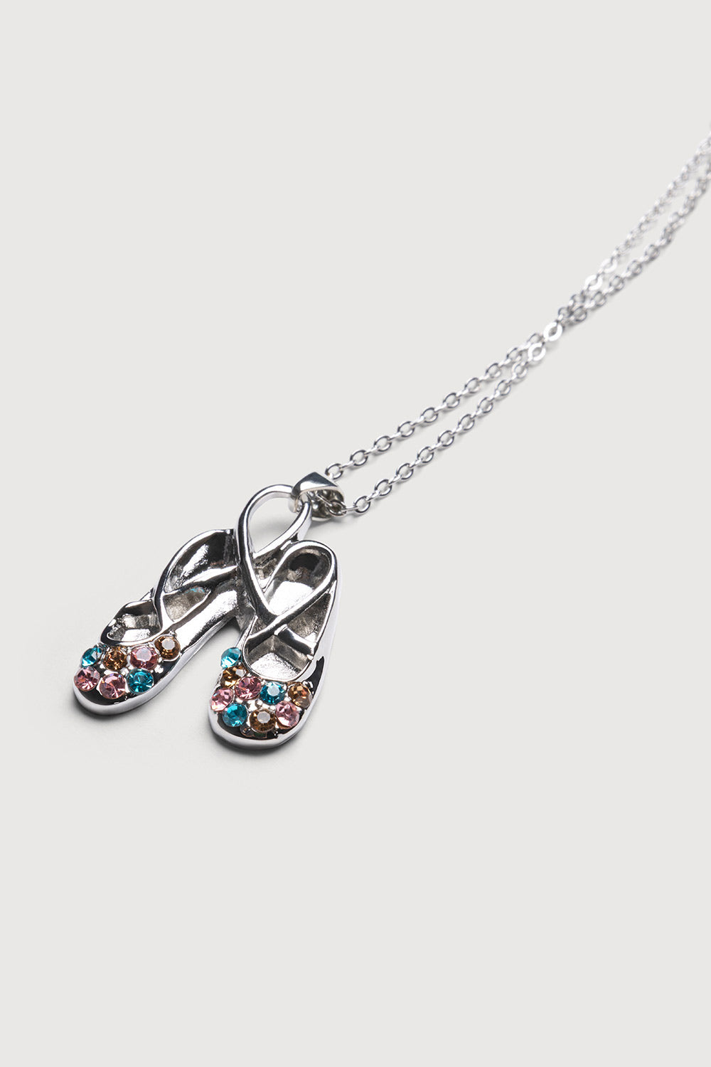 Diamante Ballet Shoe Necklace