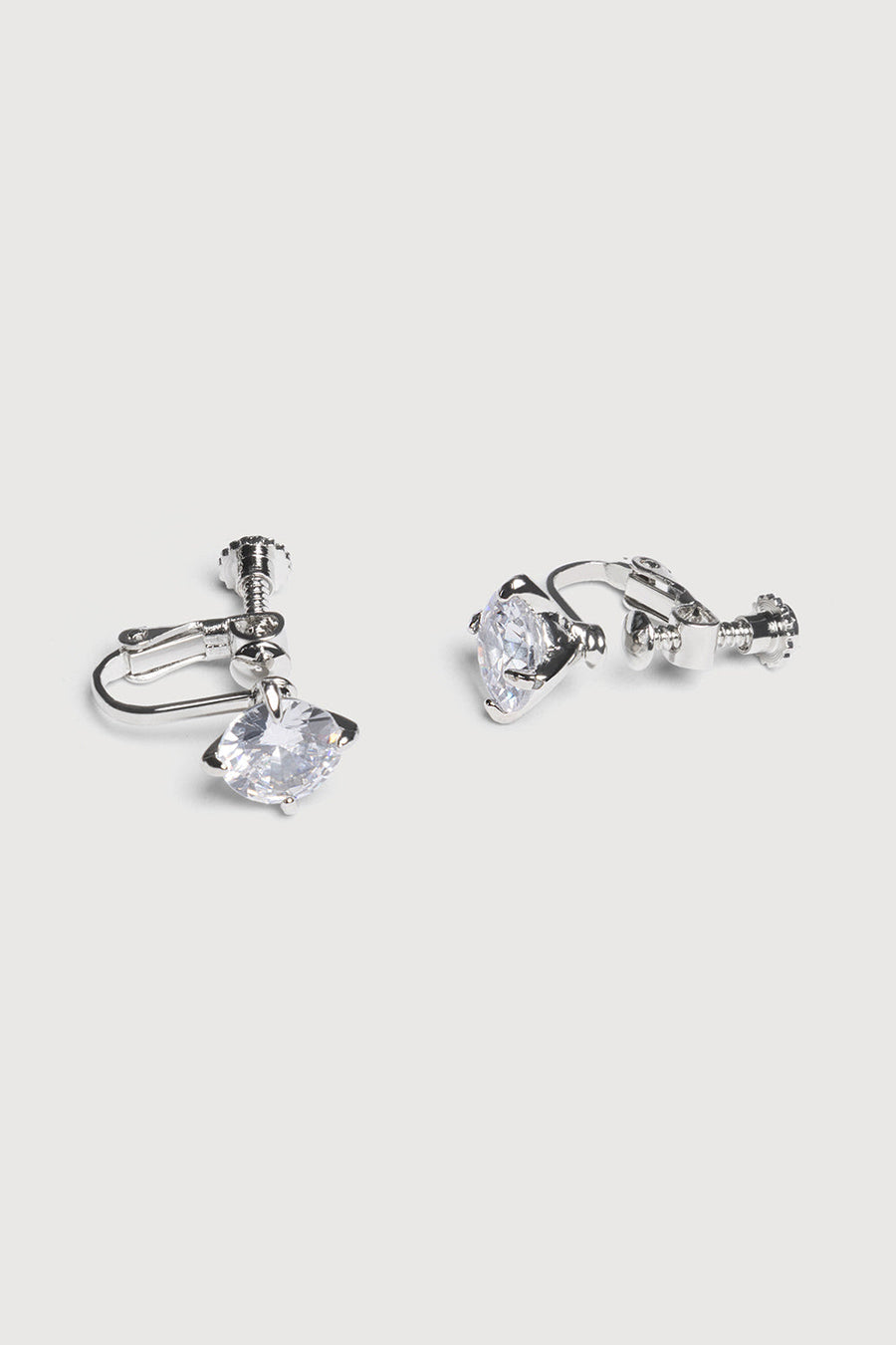 8mm Crystal Clip-on Earrings