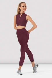 Ladies Zola Zip Front Crop Top