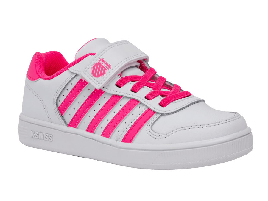 57006 - 153 - M | COURT PALISADES STRAP | WHITE/HOT PINK - K - Swiss US - FOOTWEAR