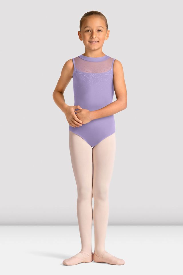 Girls Mirella Celestia Zip Back Printed Leotard