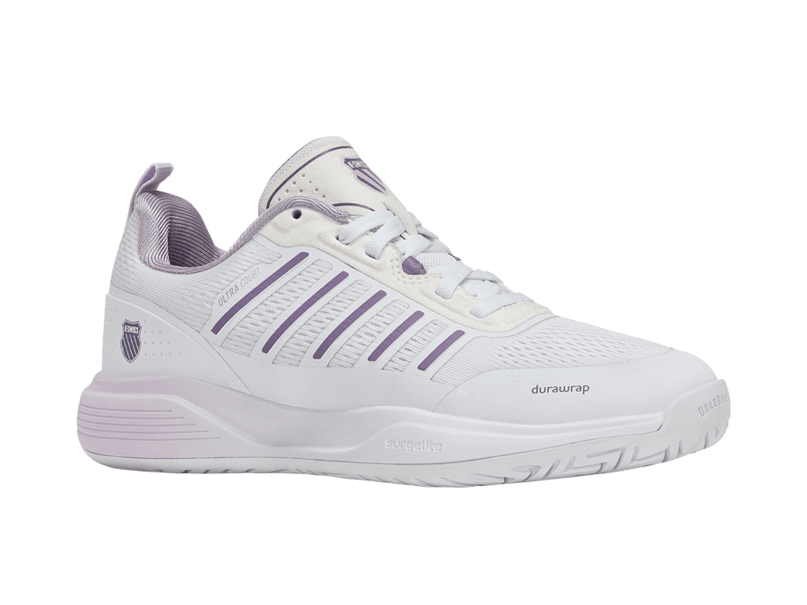 94405 - 143 - M | ULTRA COURT | WHITE/ORCHID HUSH/PURPLE HAZE - K - Swiss US - FOOTWEAR