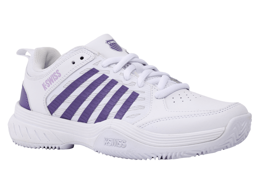 94428 - 151 - M | COURT EXPRESS 2 | WHITE/PURPLE HAZE/NEON LAVENDER - K - Swiss US - FOOTWEAR