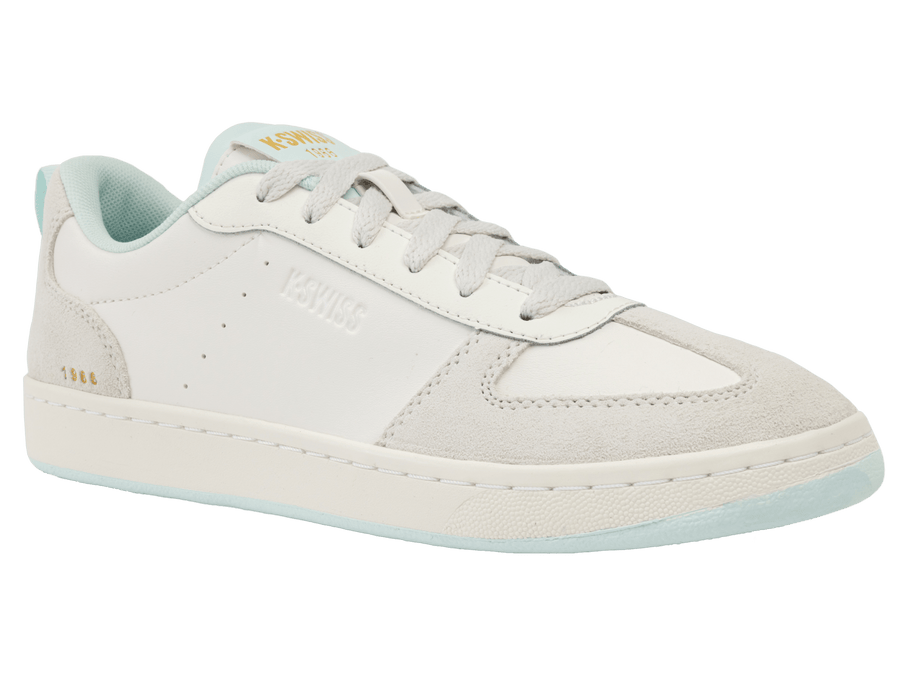 94734 - 051 - M | COURT VARSITY | CLOUD DANCER/SNOW WHITE/MINT JULEP - K - Swiss US - FOOTWEAR
