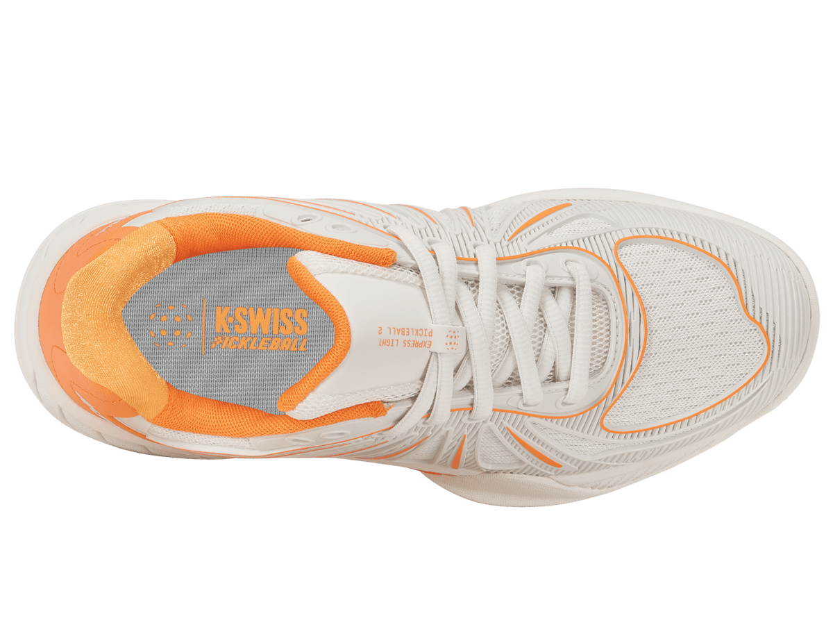 94902-127-M | EXPRESS LIGHT PICKLEBALL 2 | BLANC DE BLANC/BLAZING ORANGE - K-Swiss US - FOOTWEAR