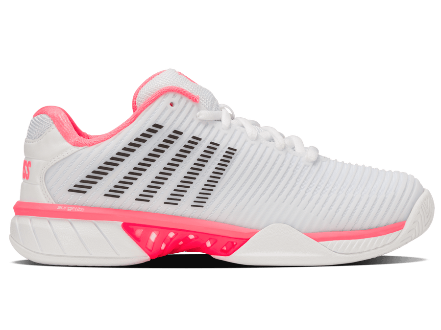 96807 - 178 - W | HYPERCOURT EXPRESS 2 - WIDE | WHITE/NEON PASTEL PINK/BLACK - K - Swiss US - FOOTWEAR
