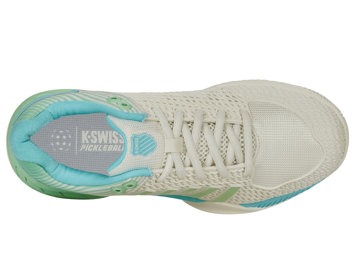 97292 - 258 - W | EXPRESS LIGHT PICKLEBALL - WIDE | EGRET/PATINA GREEN - K - Swiss US - FOOTWEAR