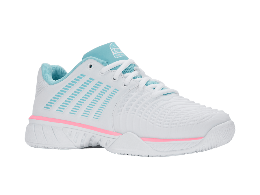 98900 - 146 - M | EXPRESS LIGHT 3 PADEL | WHITE/SOFT NEON BLUE/NEON BUBLE GUM - K - Swiss US - FOOTWEAR