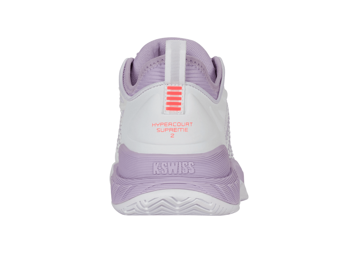 99071 - 182 - M | HYPERCOURT SUPREME 2 | WHITE/ORCHID PETAL/NEON BLAZE - K - Swiss US - FOOTWEAR