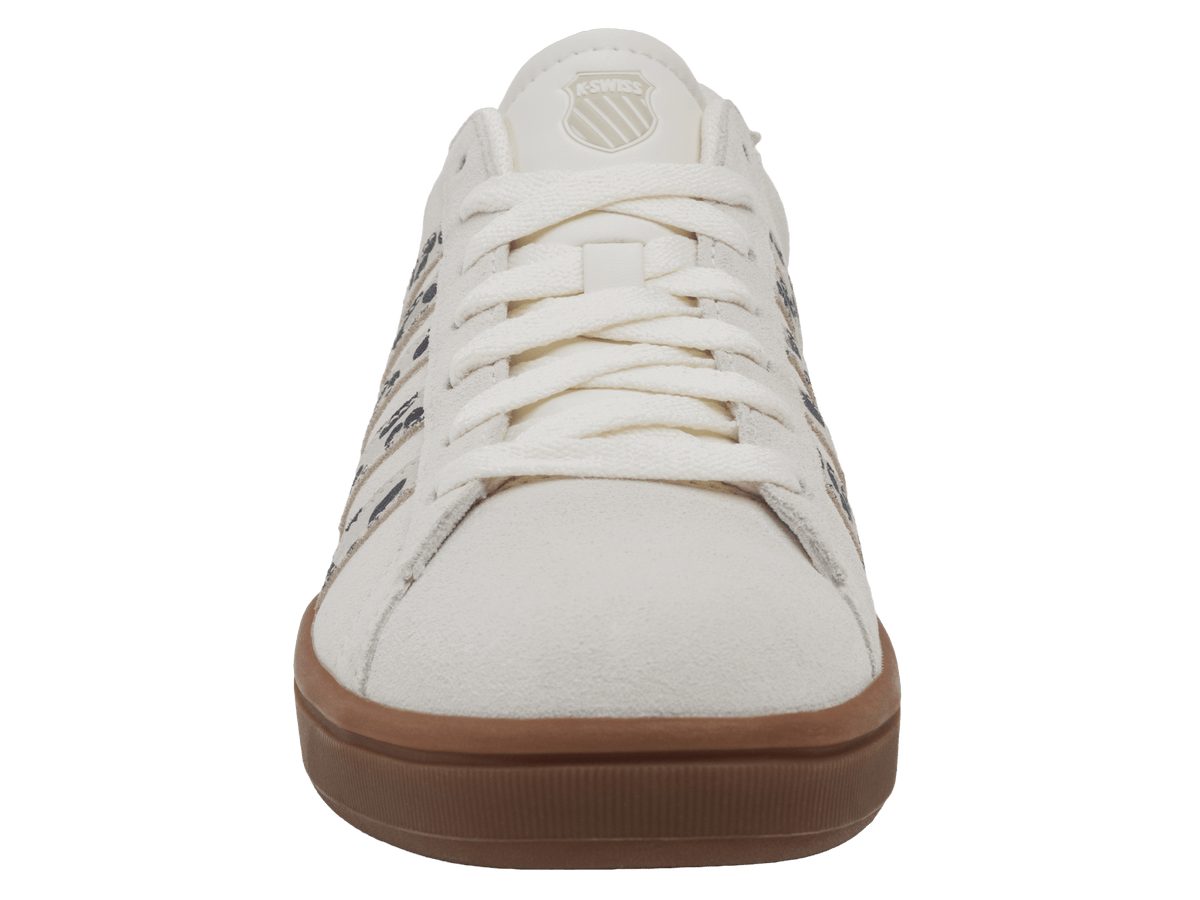 99492 - 148 - M | COURT TIEBREAK II SDE | SNOW WHITE/LIGHT GRAY/LEOPARD/GUM - K - Swiss US - FOOTWEAR