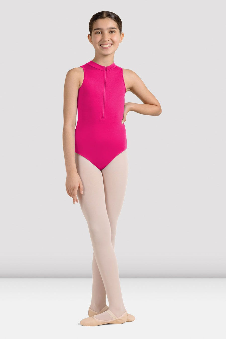 Girls Mirella Miami Zip Front Leotard