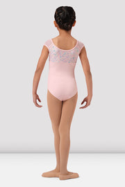 Girls Mirella Ditsy Floral Cap Sleeve Leotard