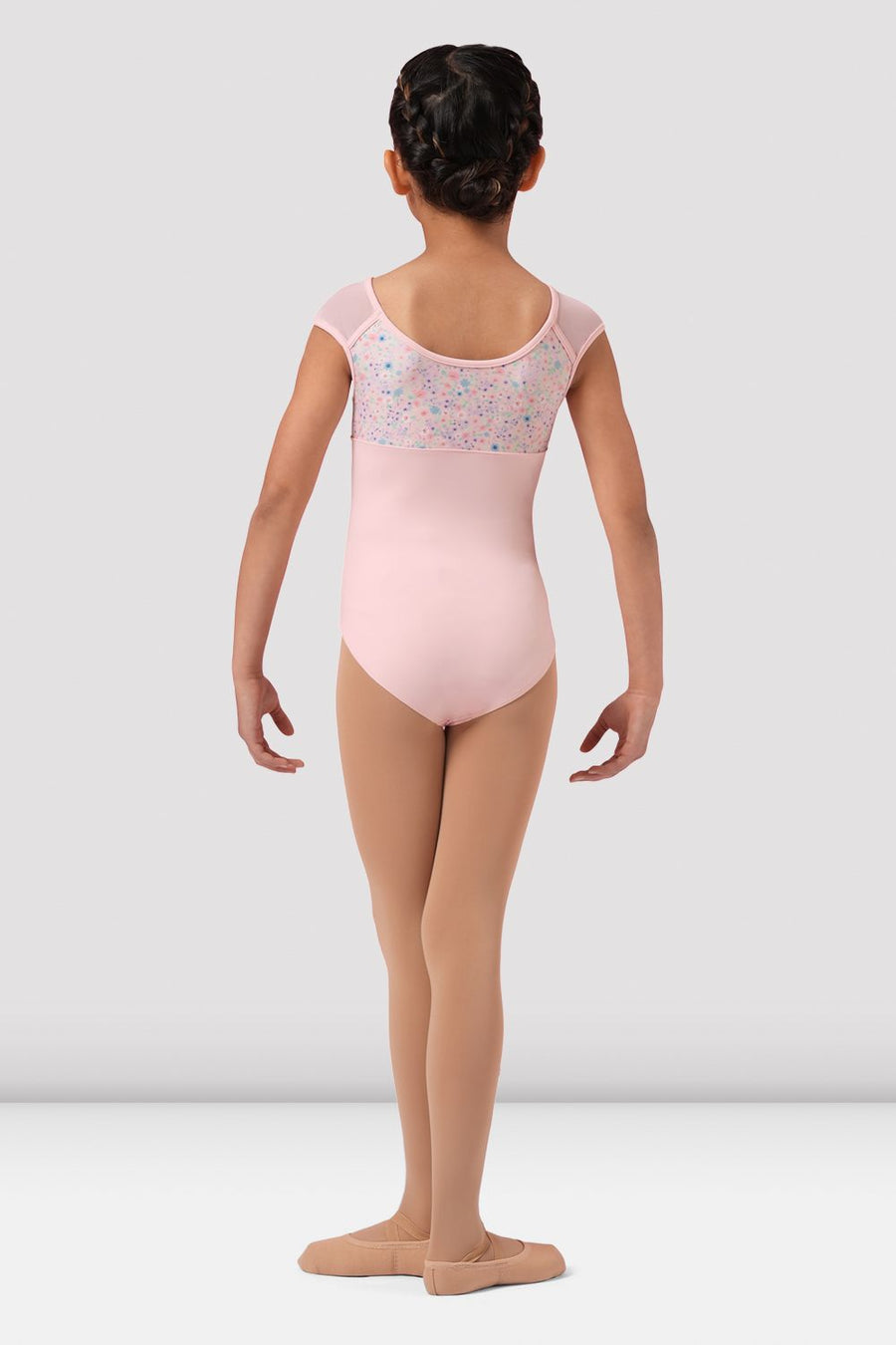 Girls Mirella Ditsy Floral Cap Sleeve Leotard