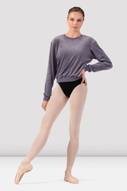 Ladies Caroline Velvet Crew Neck Jumper
