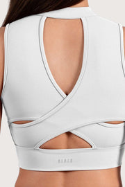 Ladies Active Zip Front Crop Top