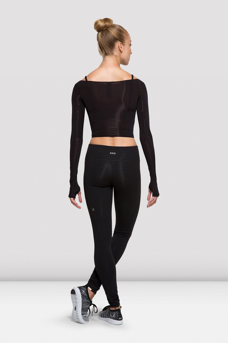 Ladies Bloch Logo Long Sleeve Crop Top