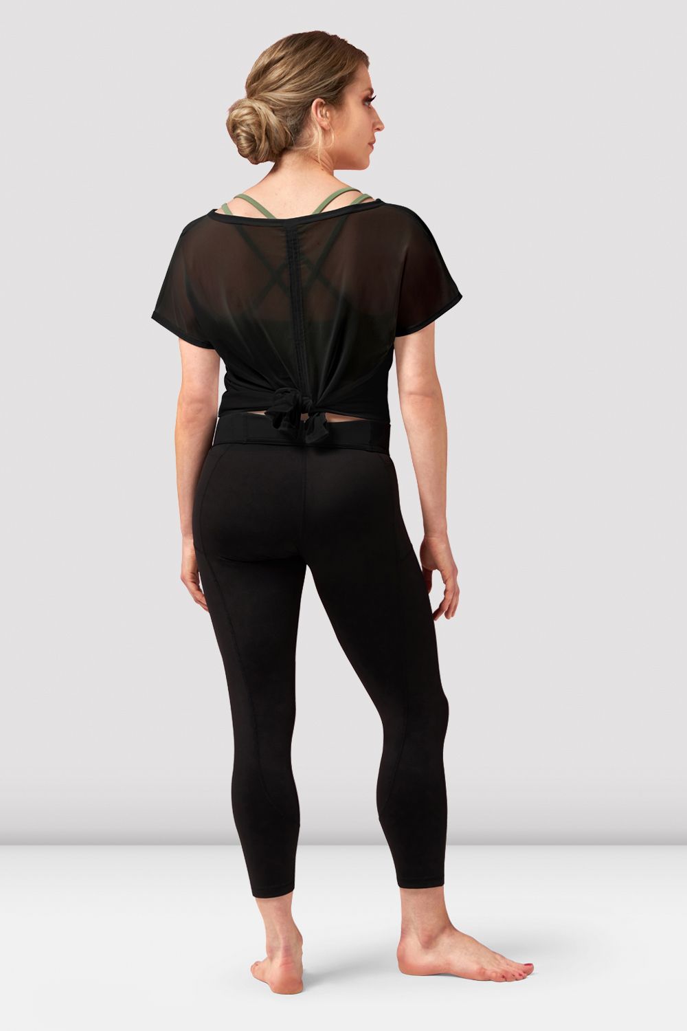 Ladies Haylee Mesh Tie Back Top