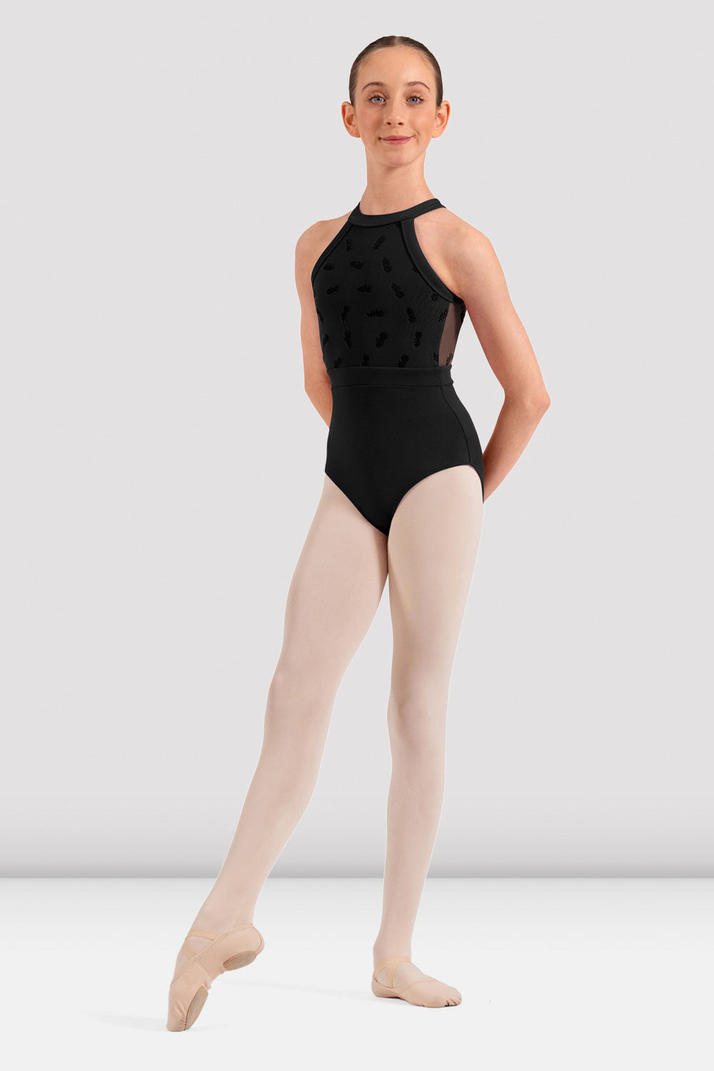 Girls Ella Floral Halterneck Leotard