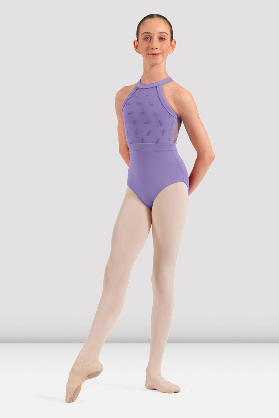 Girls Ella Floral Halterneck Leotard
