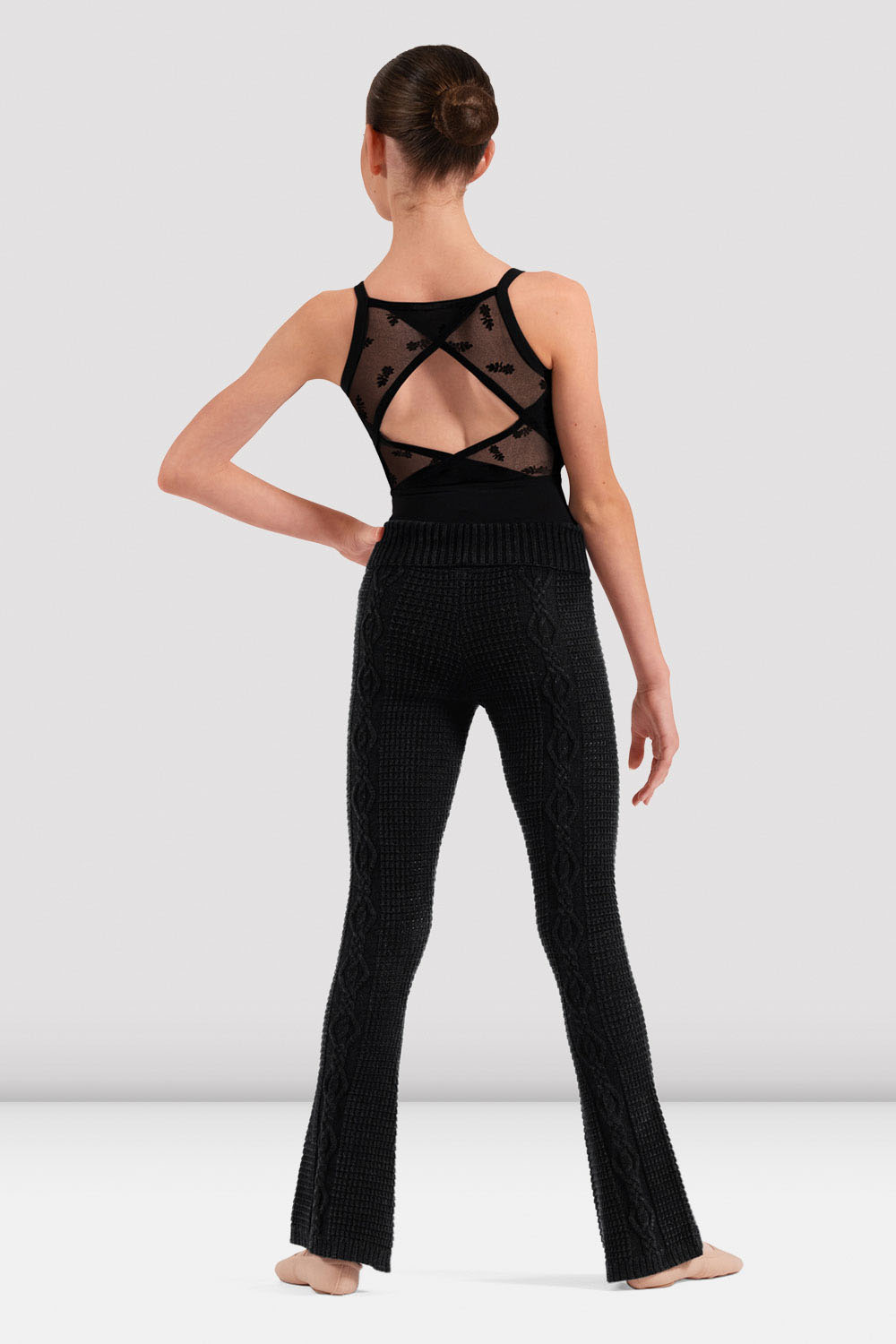 Girls Lillian Cable Knit Flared Pant