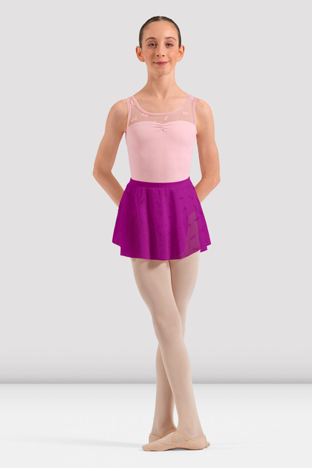 Girls Mila Floral Mesh Skirt
