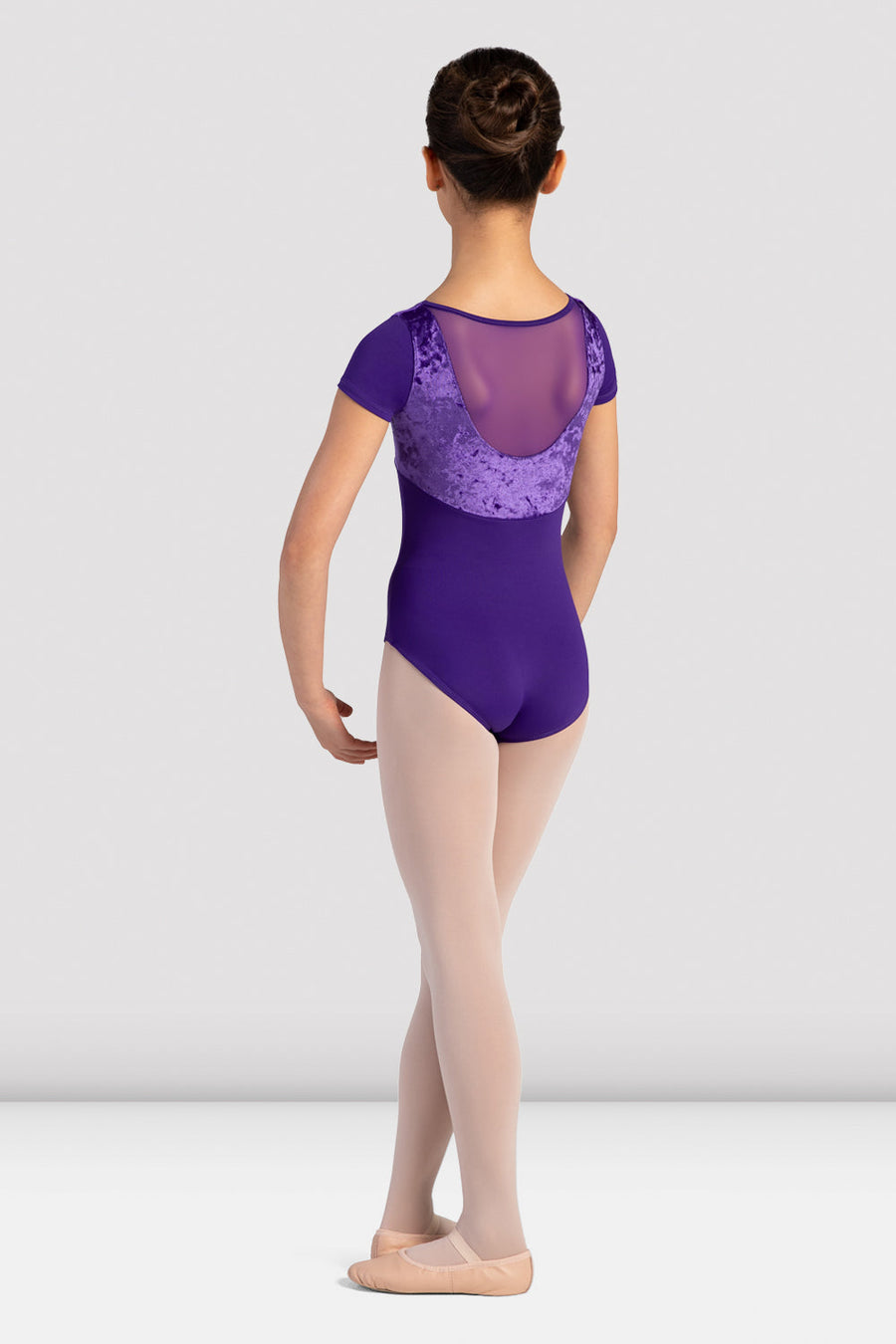Girls Andie Velvet Cap Sleeve Leotard