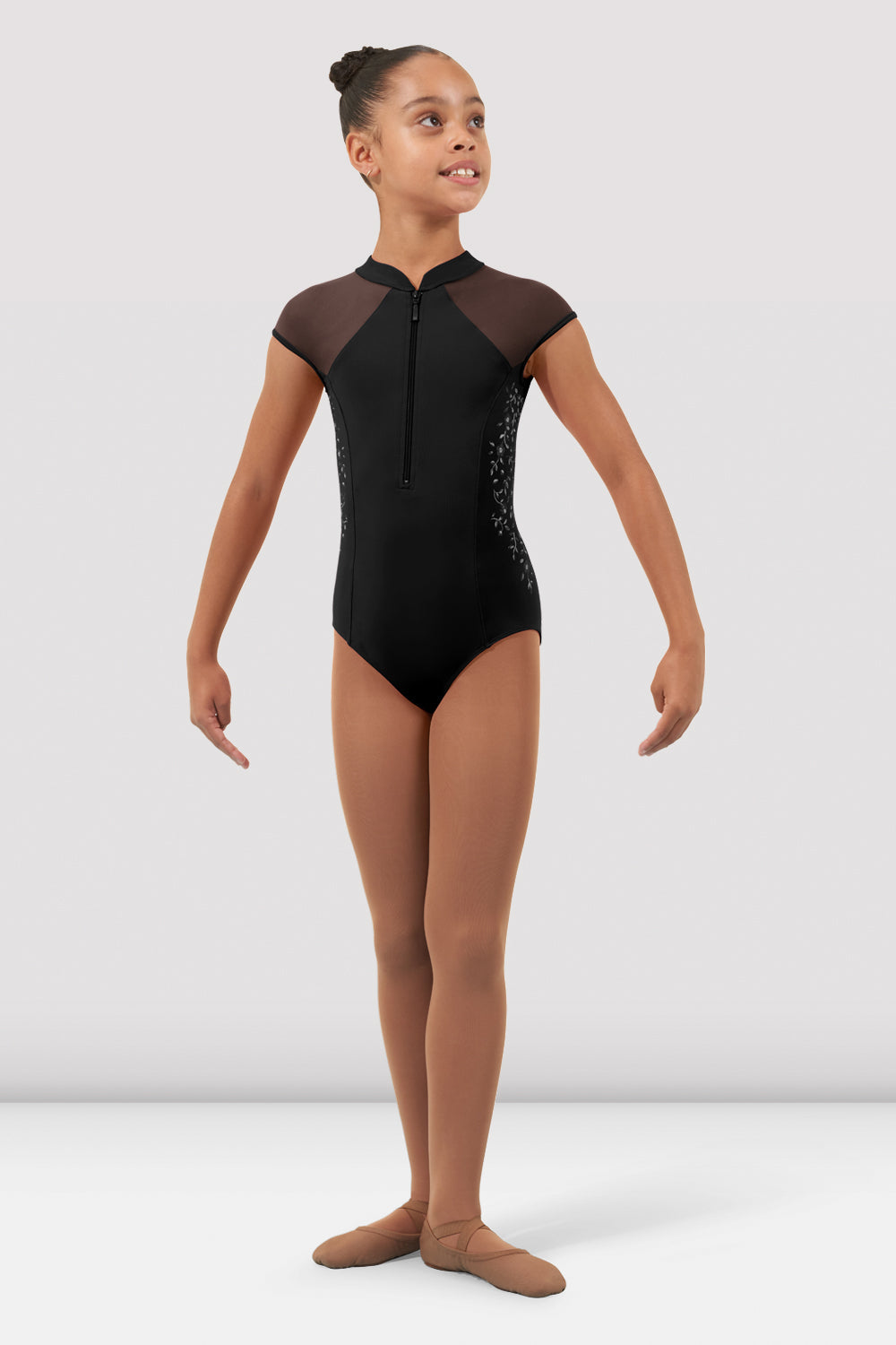 Girls Vanessa Zipper Leotard